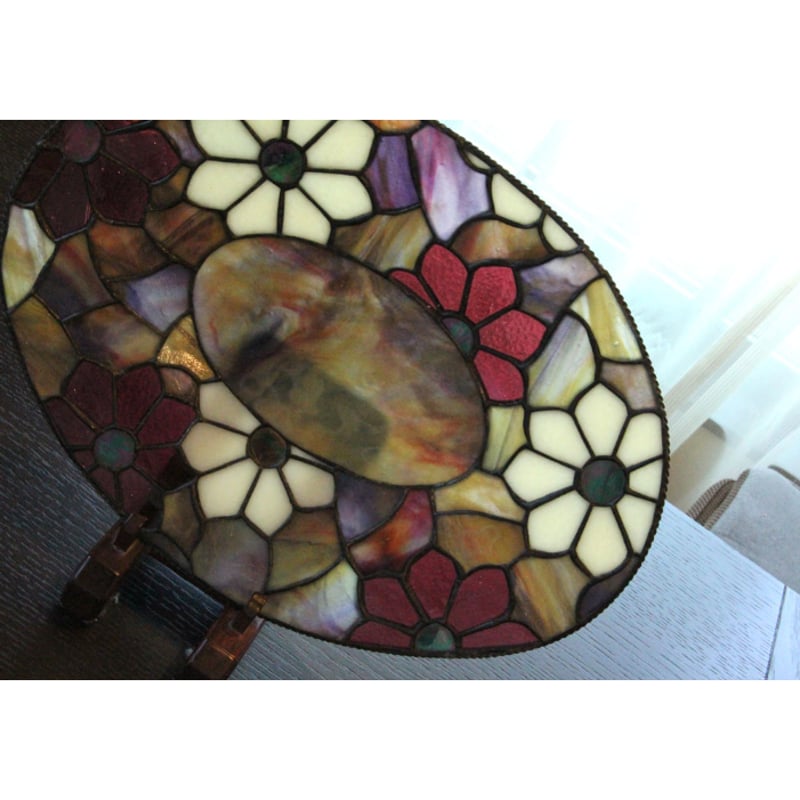 オリジナル『ステンドグラスの飾り皿・花』C | shop煌LaLa