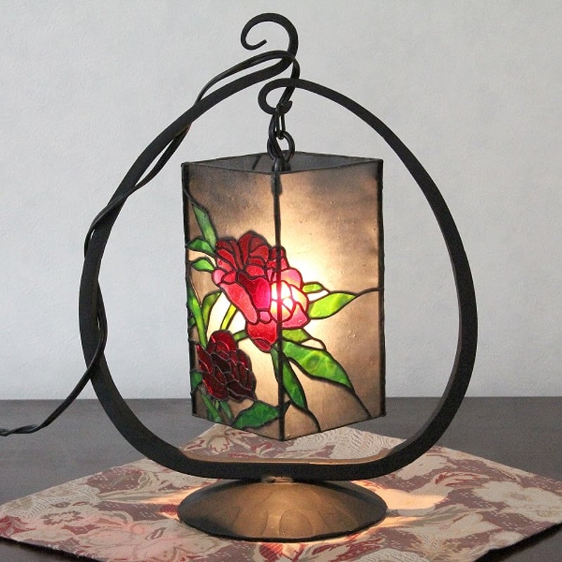 ステンドグラスのランプ『芍薬』 | shop煌LaLa