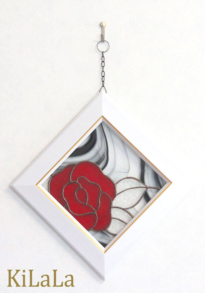 オリジナルステンドグラス『スクエアローズ』 | shop煌LaLa