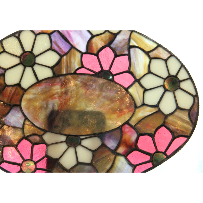 オリジナル『ステンドグラスの飾り皿・花』C | shop煌LaLa