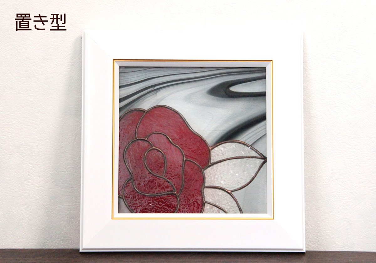 専用ステンドグラス　スクエアローズ オリジナルステンドグラス『スクエアローズ』 | shop煌LaLa