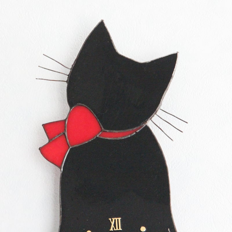 ハンドメイド　マンナイン mannine ②黒猫　ステンドグラス ハンドメイド マンナイン mannine ②黒猫 ステンドグラス