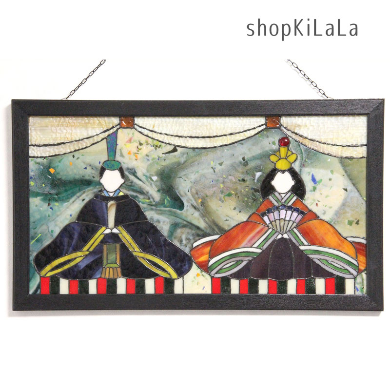 オリジナルステンドグラス『お雛様の額』 | shop煌LaLa オリジナルステンドグラス『お雛様の額』 | shop煌LaLa