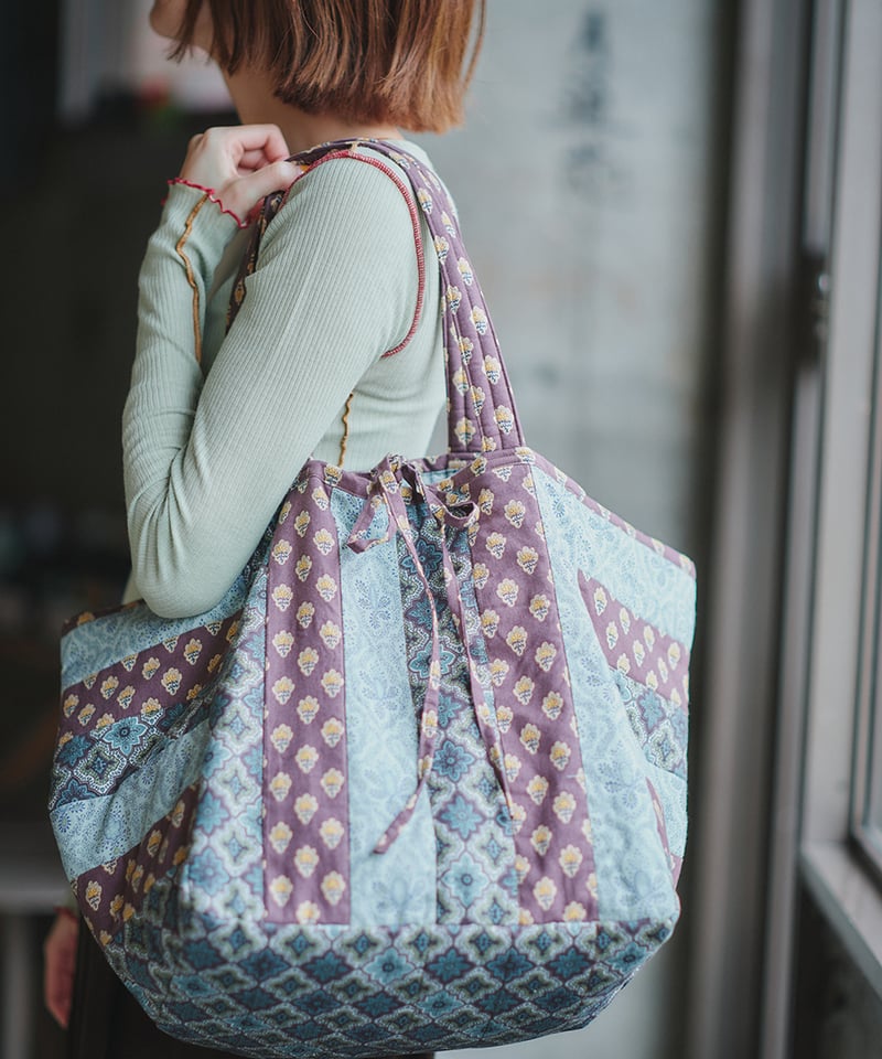 maiando 花柄パッチワークトートバッグキット ピンク　ソレイヤード maiando 花柄パッチワークトートバッグキット ピンク