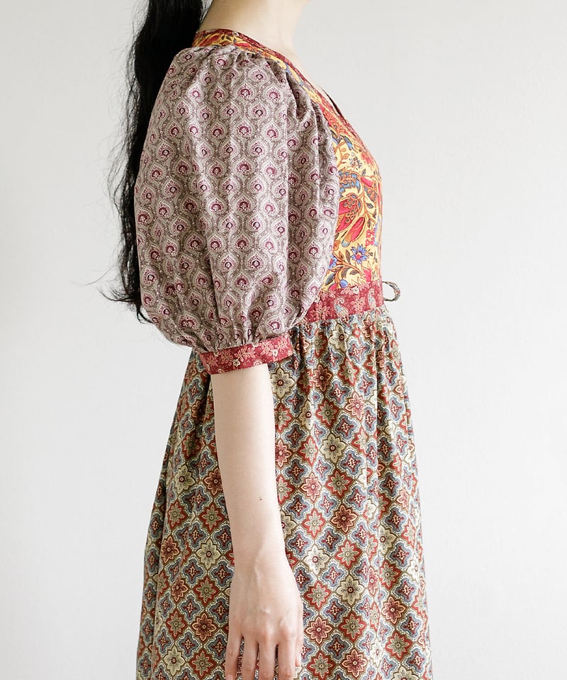 SOULEIADO＜生地と裁断図のセット＞ ボリューム袖のカシュクール