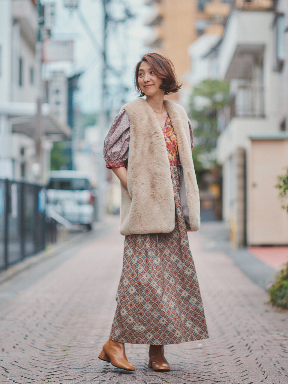 SOULEIADO＜生地と裁断図のセット＞ ボリューム袖のカシュクール