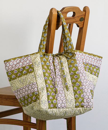 maiando 花柄パッチワークトートバッグキット ピンク　ソレイヤード maiando 花柄パッチワークトートバッグキット ピンク ソレイヤード