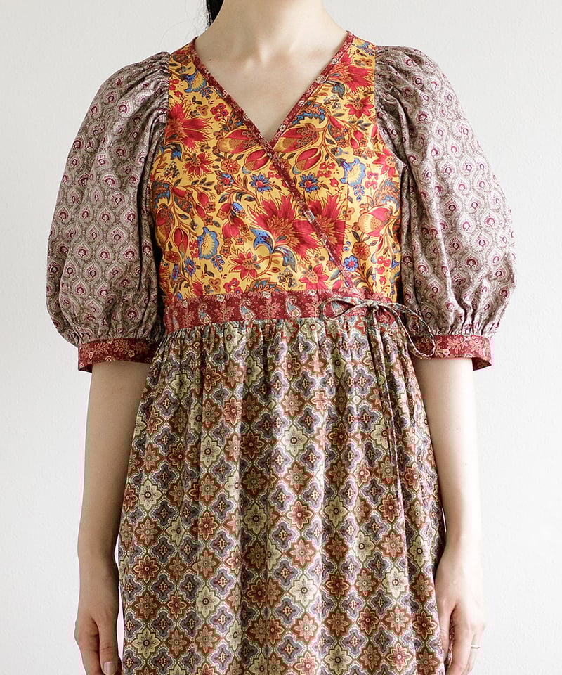 SOULEIADO＜生地と裁断図のセット＞ ボリューム袖のカシュクール