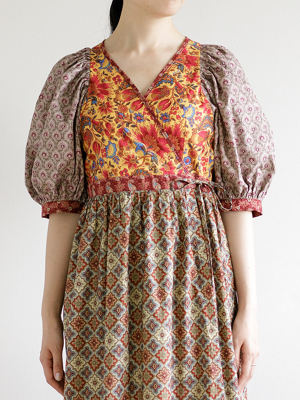 SOULEIADO＜生地と裁断図のセット＞ ボリューム袖のカシュクール