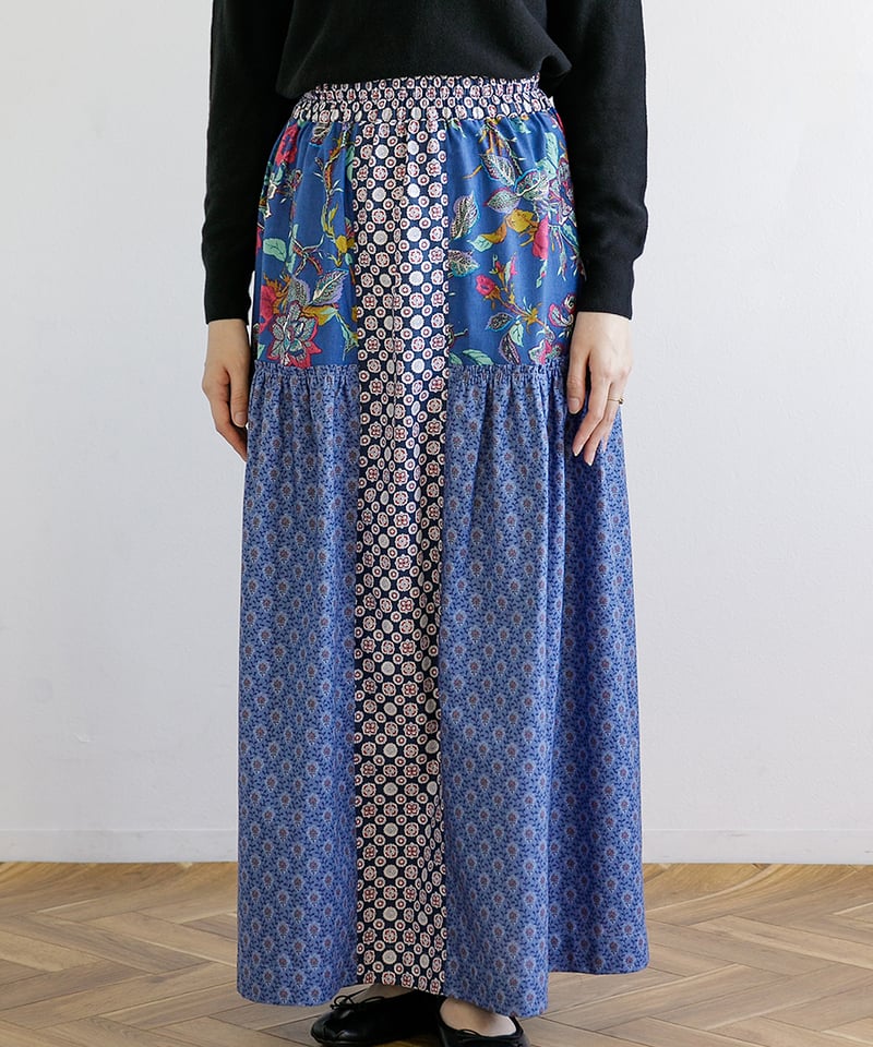 SOULEIADO ソレイアード 裾切替え ボーダー トップス SOULEIADO ソレイアード 裾切替え ボーダー トップス