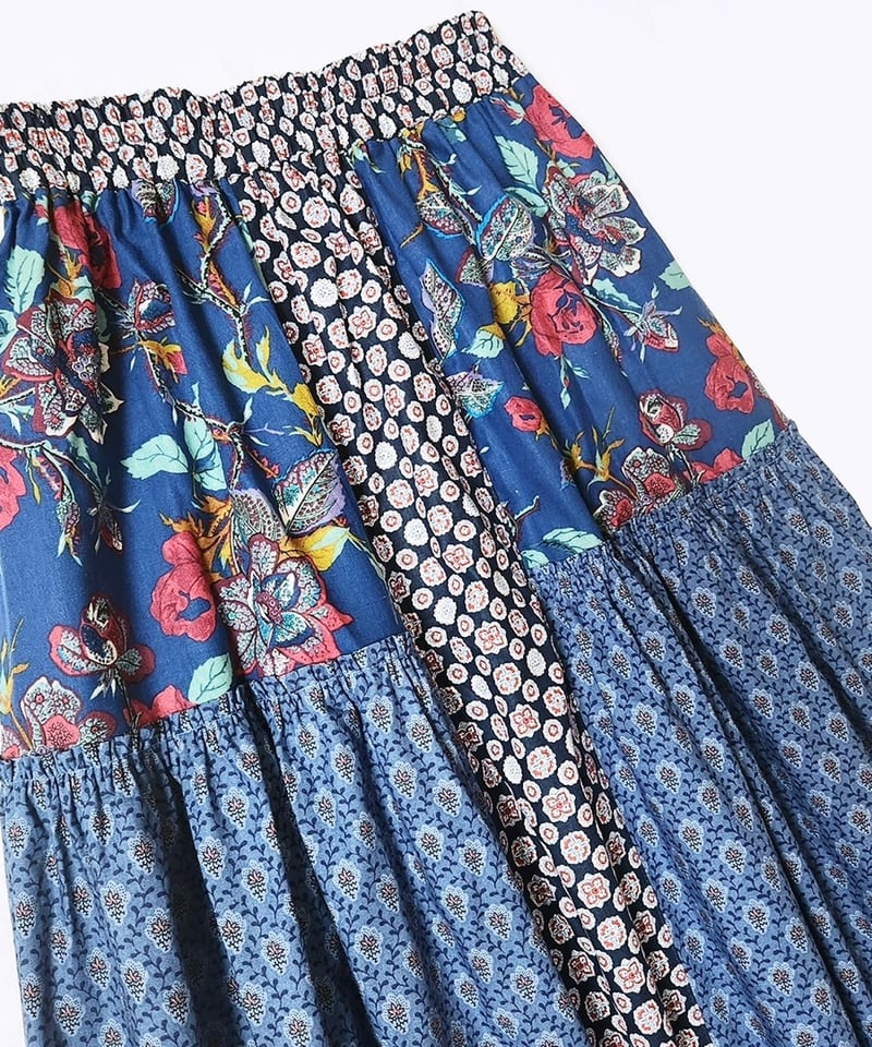 SOULEIADO【ラインギャザースカートキット】ネイビーブルー | maiando