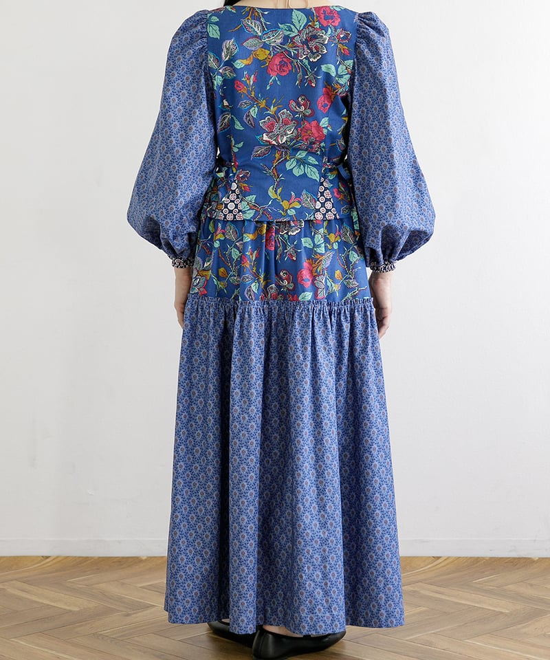 キャンディプチハート◆ブラウス◆スカートset SOULEIADO×maiando【ブラウス&スカートキットセット】ネイビー