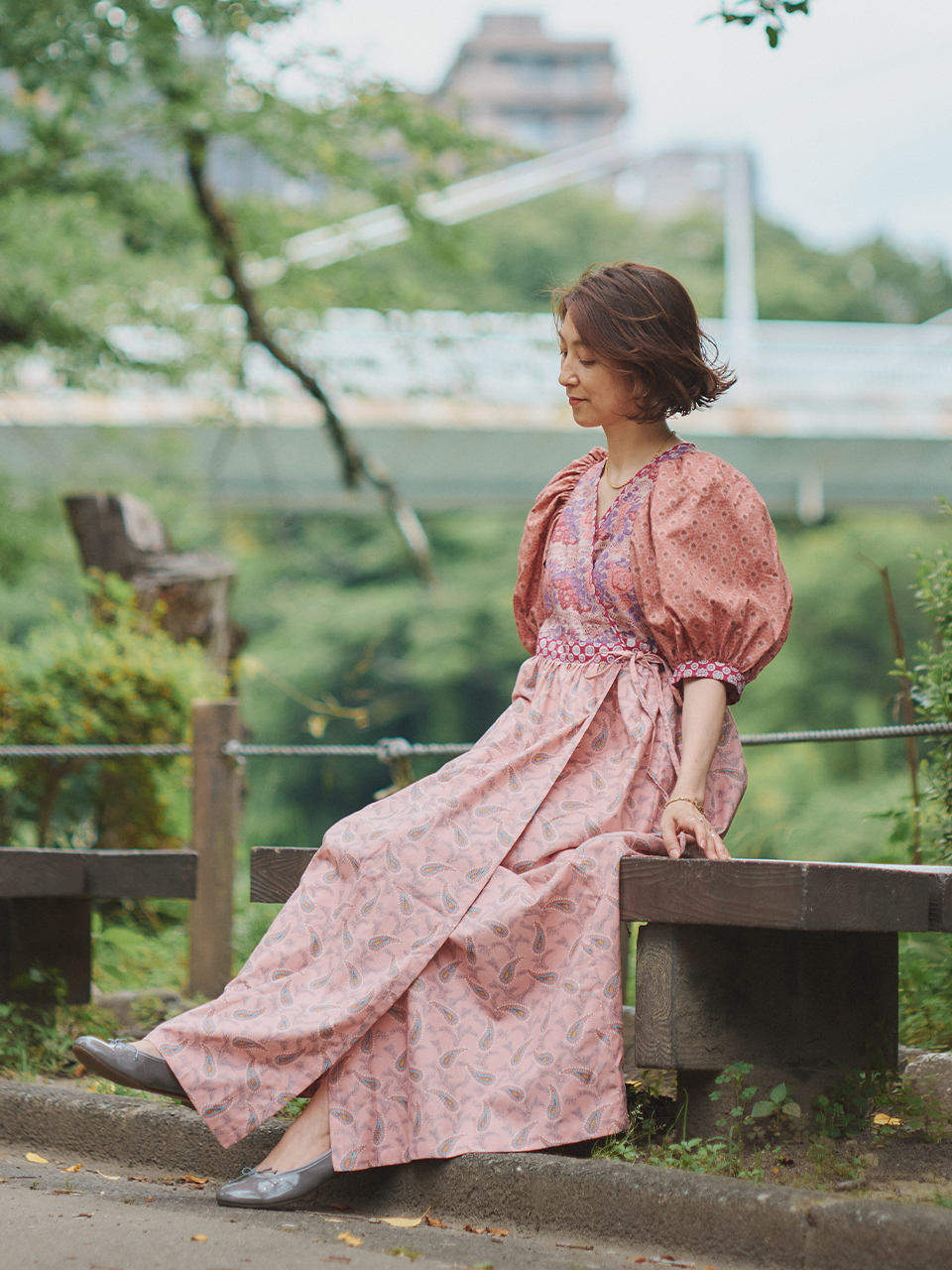 まとめ2点 仕立て屋さんの絣のシンプルハンドメイドシャツワンピース 悪
