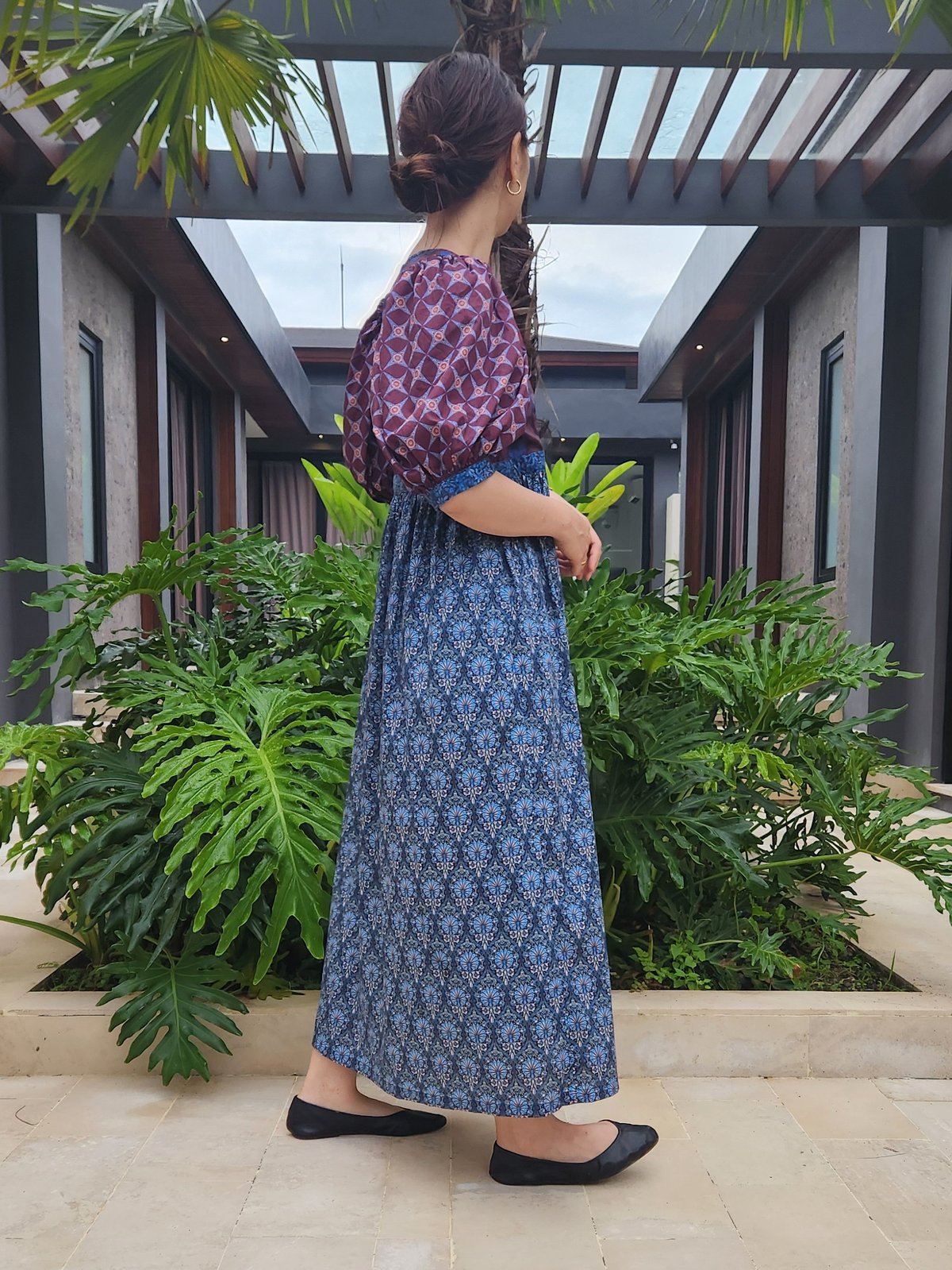 maiando×Lilla Blomma【ボリューム袖のカシュクールワンピース型紙