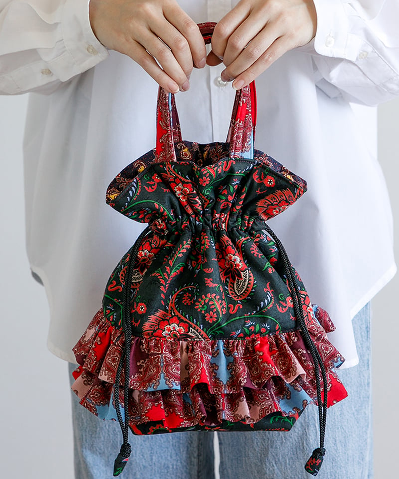 ＊ リバティ フリル巾着＊ リバティ 巾着 | ATELIER CHIHIRO Blog