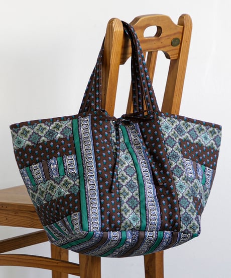 maiando 花柄パッチワークトートバッグキット ピンク　ソレイヤード maiando 花柄パッチワークトートバッグキット ピンク ソレイヤード