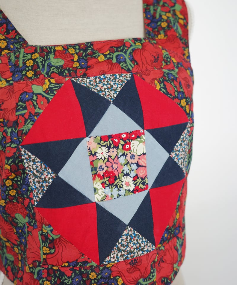 アメリカンキルトパッチワークビスチェ 大人用【パッチワークビスチェ】＜材料セット＞レッド(LIBERTY FABRICS