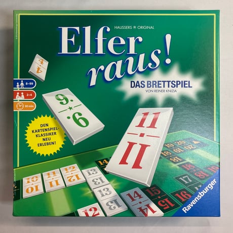 【箱凹み有】 エルファーラウス ボードゲーム (Elfer raus! Das Brettspiel) / Ravensburger 海外版(自作？日本語訳有)