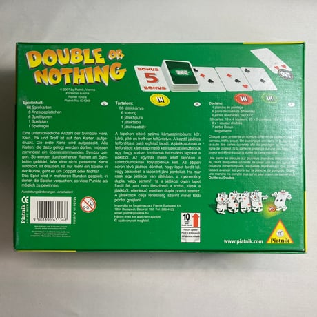 ダブル・オア・ナッシング (Double or Nothing) / Piatnik 海外版(日本語訳無)