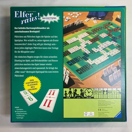 【箱凹み有】 エルファーラウス ボードゲーム (Elfer raus! Das Brettspiel) / Ravensburger 海外版(自作？日本語訳有)