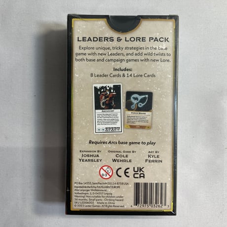 【未開封】 アークス リーダーズ＆ロア (Arcs Leaders & Lore) / Leder Games 海外版(日本語訳無)