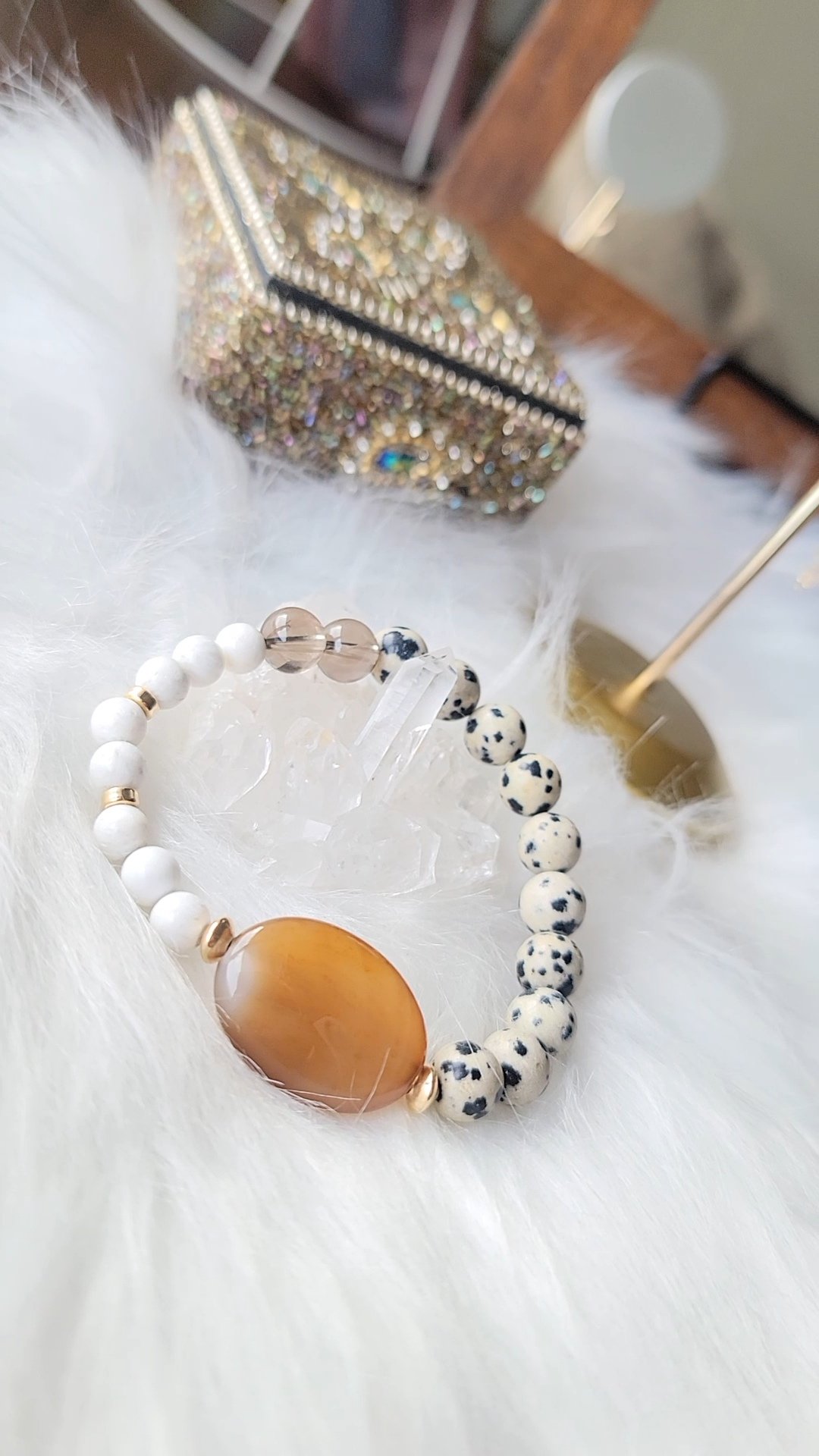 ブラウンストライプアゲート☆変容＆浄化ブレス | powerstone Jewelry