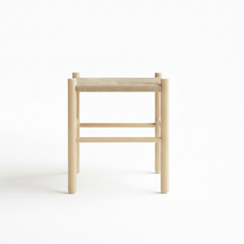 ペーパーコードキッズチェアSHIKAKU-mini（正方形)/ 子供用スツール