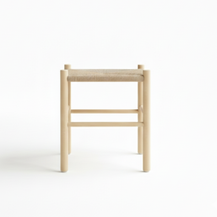 ペーパーコードキッズチェアSHIKAKU-mini（正方形)/ 子供用スツール