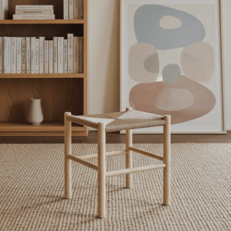 ペーパーコードキッズチェアSHIKAKU-mini（正方形)/ 子供用スツール