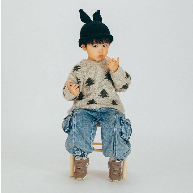 ペーパーコードキッズチェアSHIKAKU-mini（正方形)/ 子供用スツール