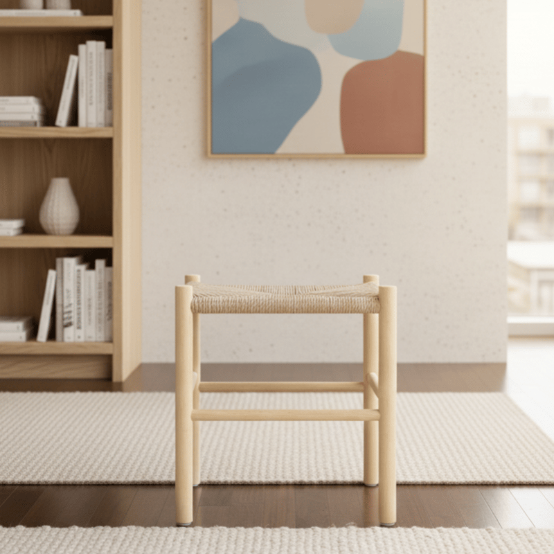 ペーパーコードキッズチェアSHIKAKU-Rectangle（長方形)/ 子供用