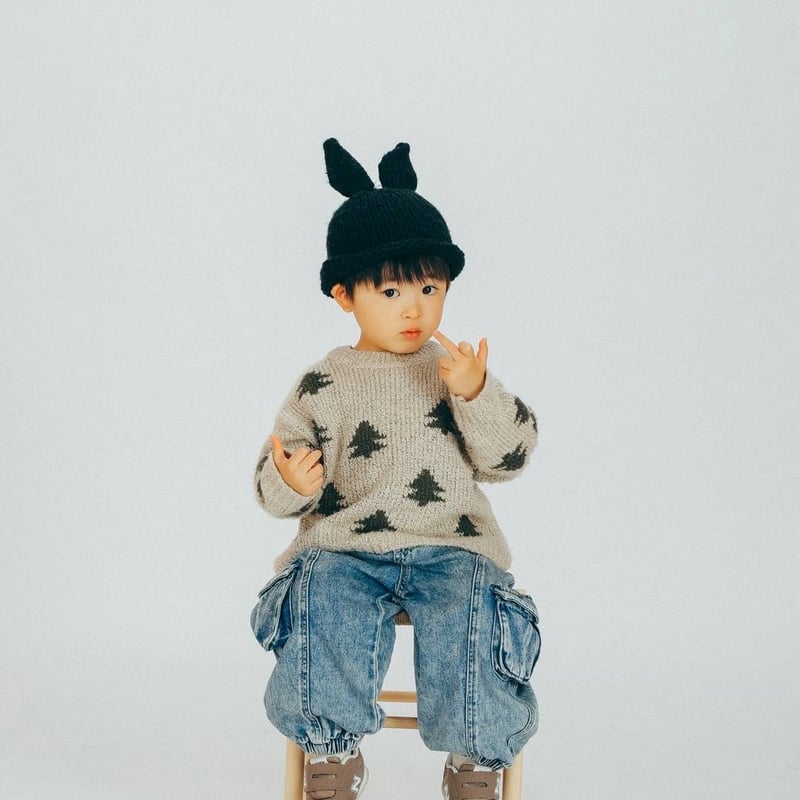 ペーパーコードキッズチェアSHIKAKU-mini（正方形)/ 子供用