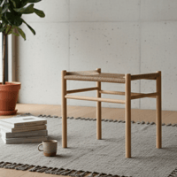 ペーパーコードキッズチェアSHIKAKU-Rectangle（長方形)/ 子供用