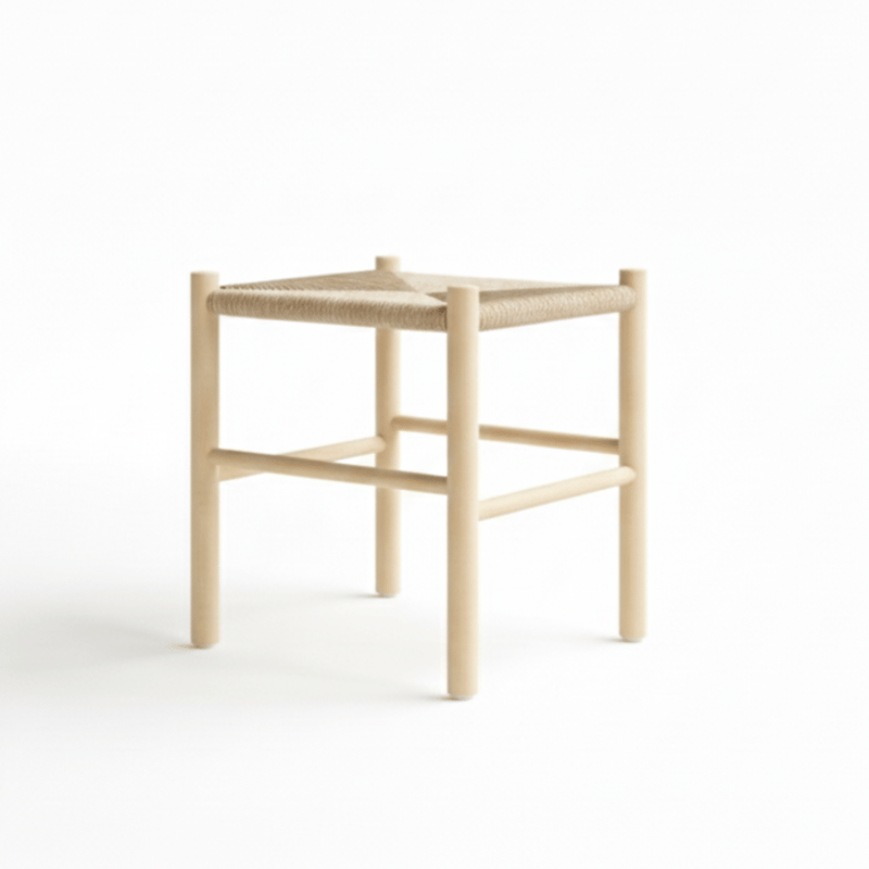 ペーパーコードキッズチェアSHIKAKU-mini（正方形)/ 子供用スツール