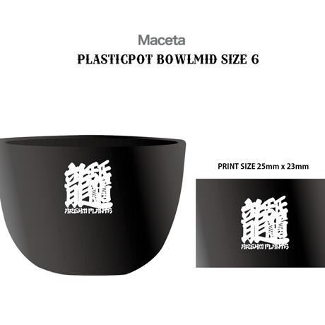 アレイムオリジナルプリント PlasticPot BowlMid Size6