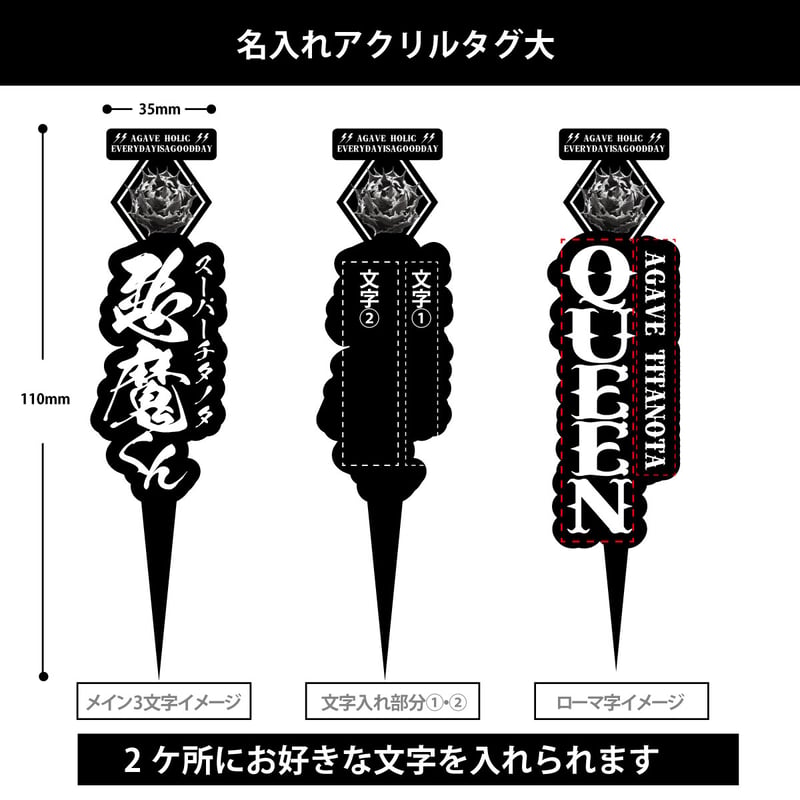 名入れ商品 オリジナル植物タグ大 アクリル製 | アレイムプランツ