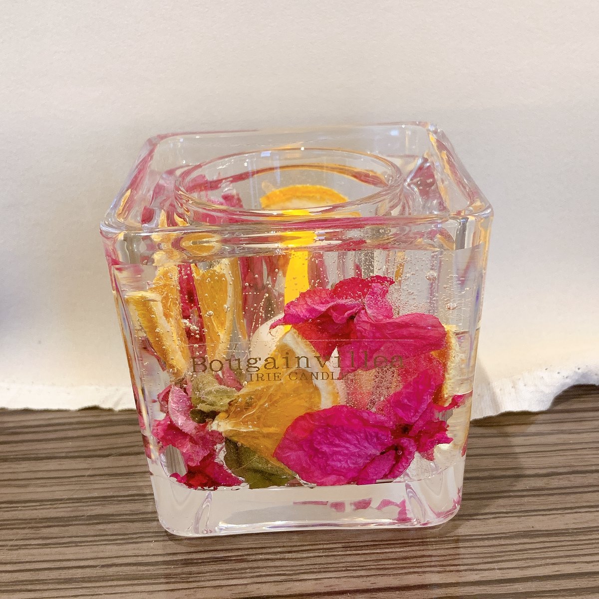 南国を感じるブーゲンビリアのランタンキャンドル | tetebyokinawa