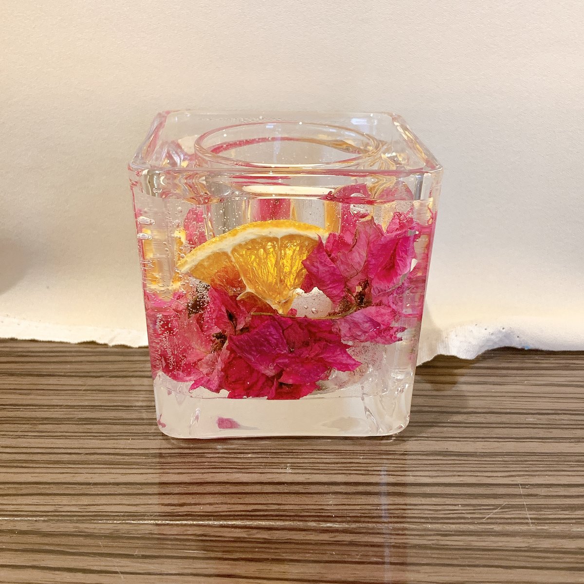 南国を感じるブーゲンビリアのランタンキャンドル | tetebyokinawa