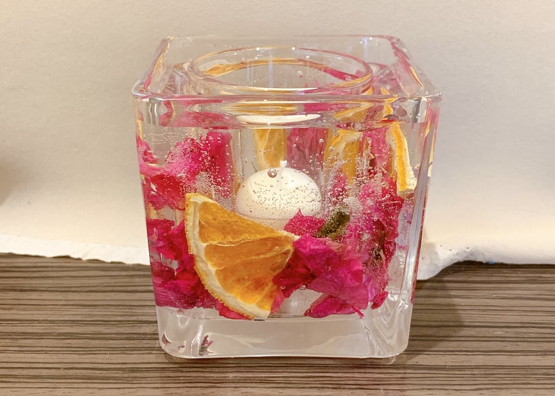 南国を感じるブーゲンビリアのランタンキャンドル | tetebyokinawa