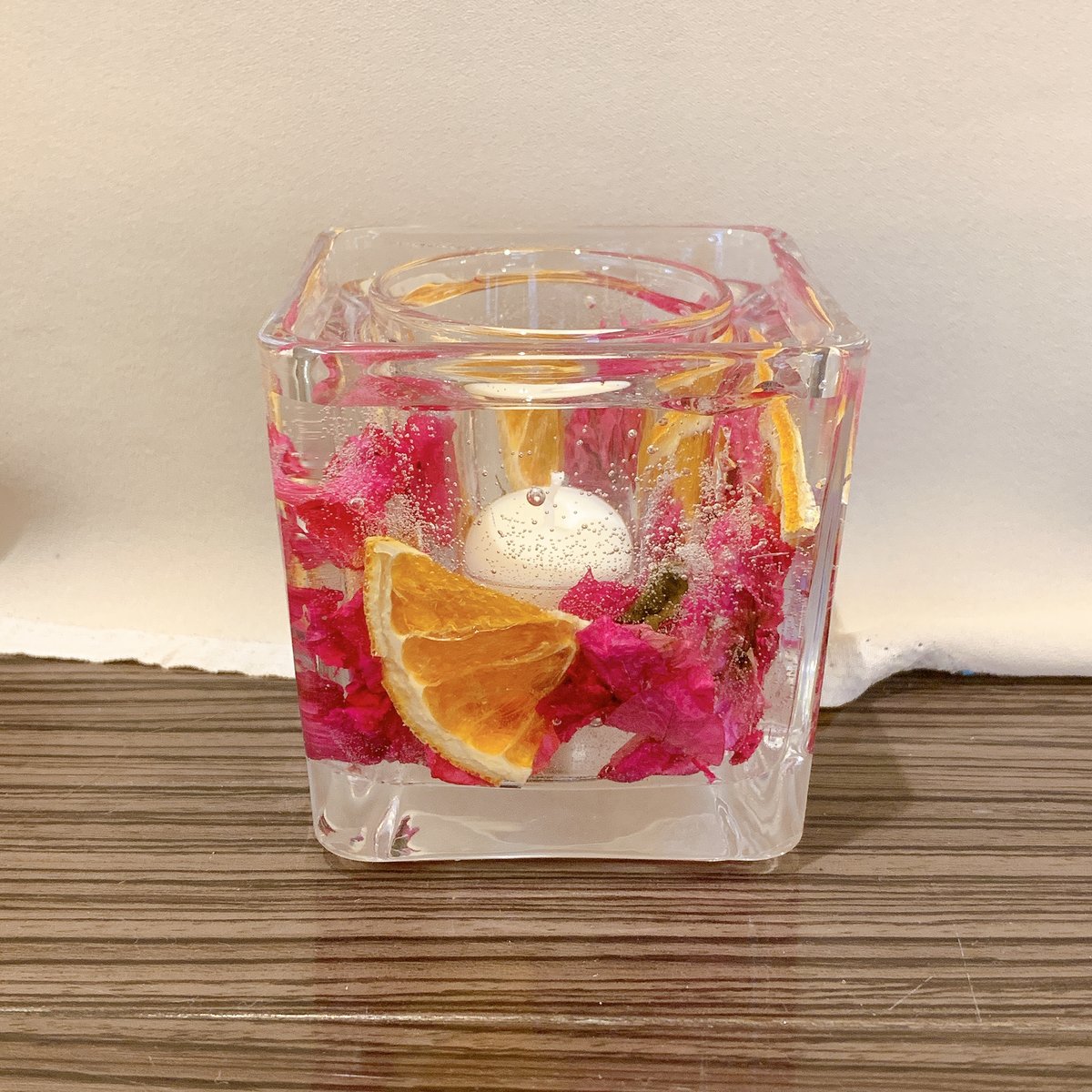 南国を感じるブーゲンビリアのランタンキャンドル | tetebyokinawa