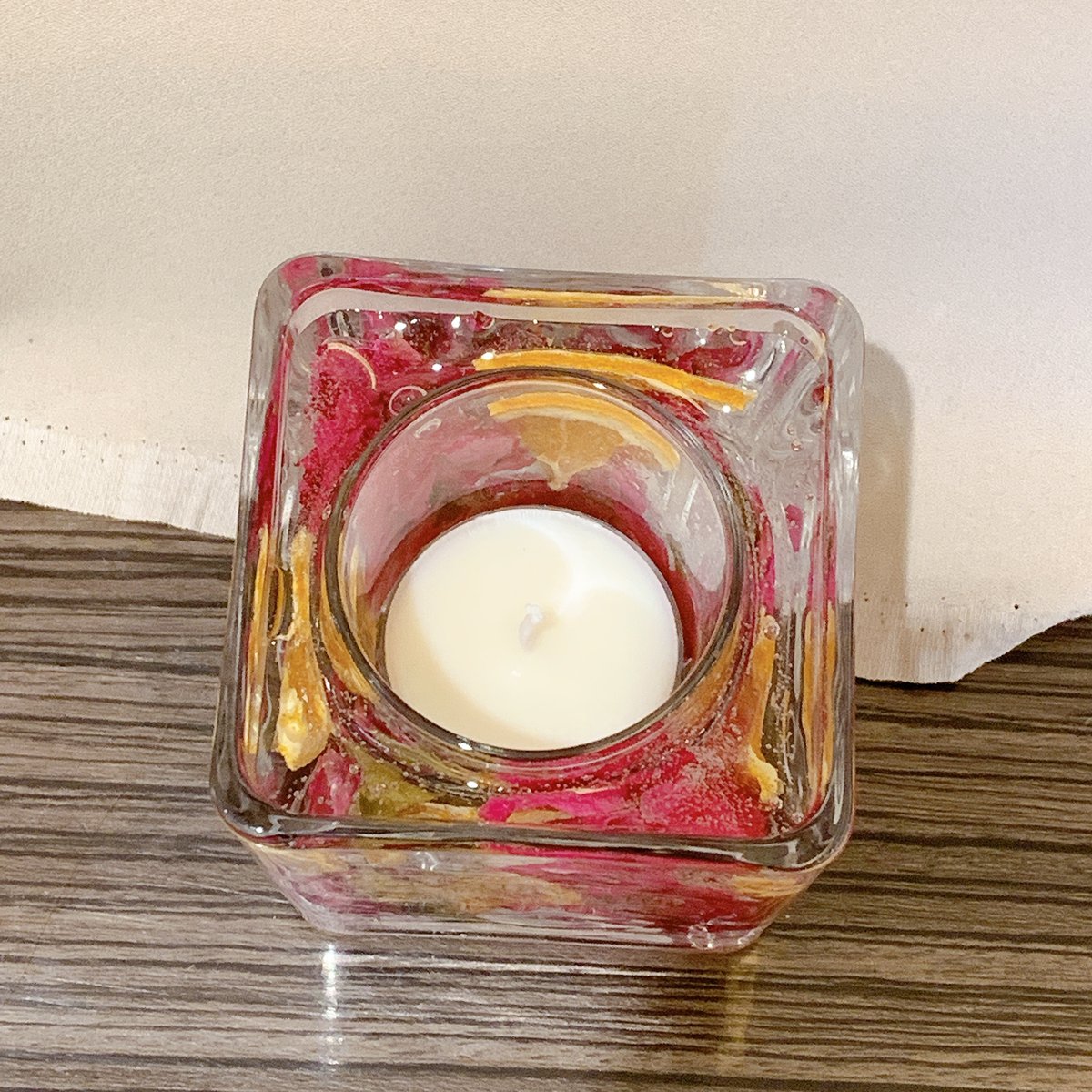 南国を感じるブーゲンビリアのランタンキャンドル | tetebyokinawa