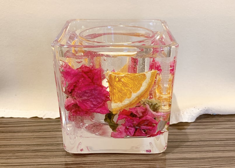 南国を感じるブーゲンビリアのランタンキャンドル | tetebyokinawa