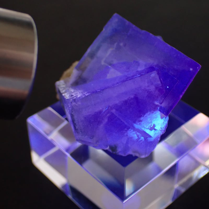ヤオガンシャン　小さな宇宙‼︎パープル二重結晶？「スカイブルー」フローライト ヤオガンシャン小さな宇宙‼︎パープル二重結晶？「スカイブルー