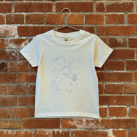 【終了しました】E24-33 丸がいっぱい、シャボン玉（表現万博●×▲オーガニックコットンTシャツ：2月発送分）