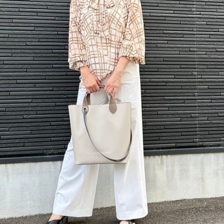 INSCRIRE グレー フレアカジュアルパンツ レディース】Cotton Linen Flare Pants | INSCRIRE(アンスクリア