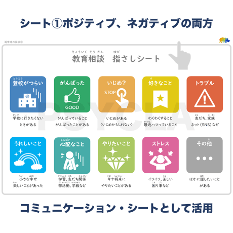 【PDFファイル】教育相談　指さしシート（通常時の面談）