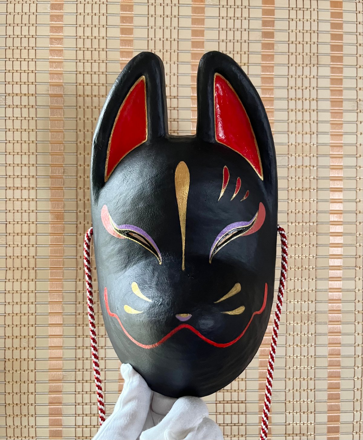 狐面 狐面（黒狐） | キツネのミヤコ堂