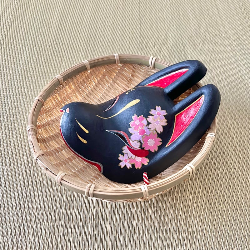 狐面（夜桜）半面 | キツネのミヤコ堂
