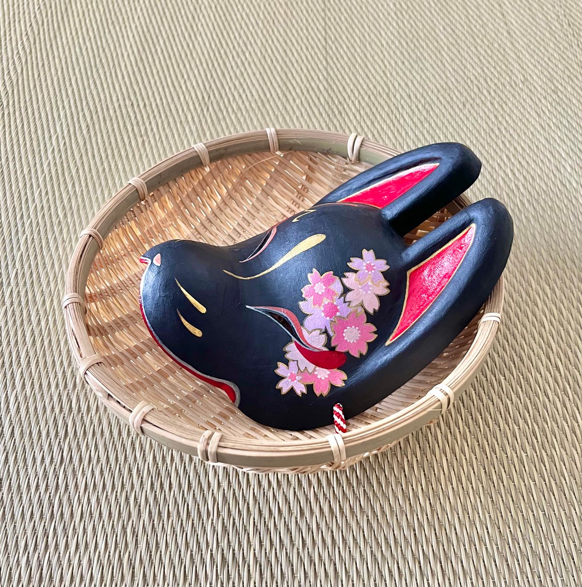 狐面（夜桜）半面 | キツネのミヤコ堂