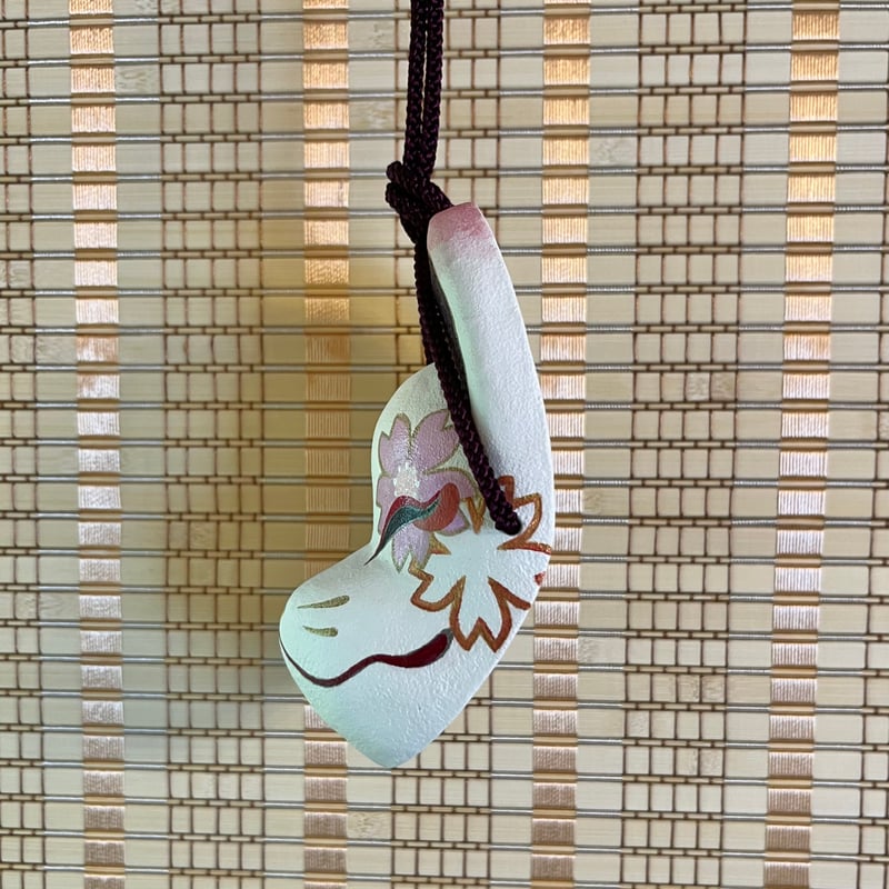 手乗り狐面（桜） | キツネのミヤコ堂